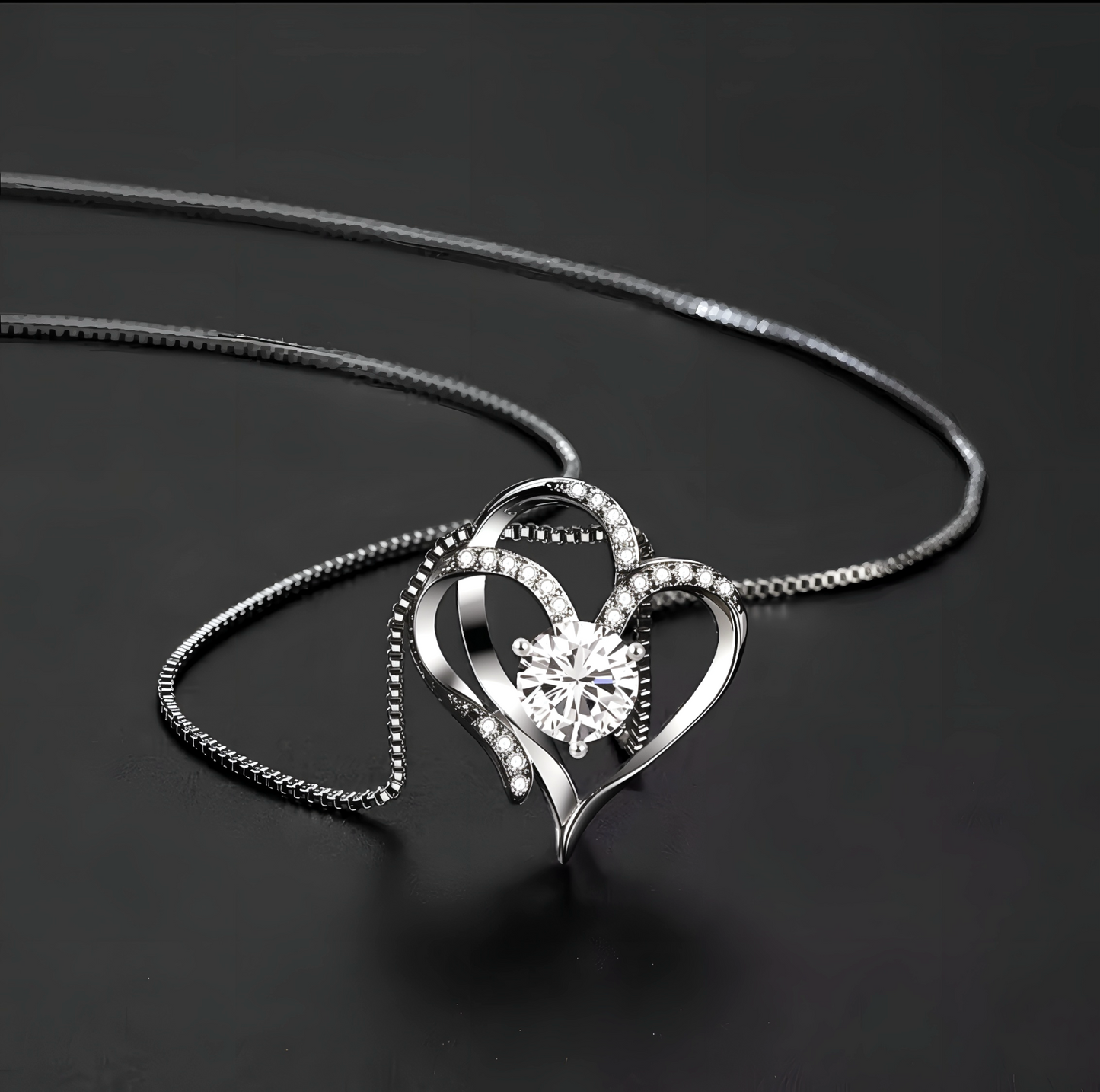 Eternal Rose Heart Necklace