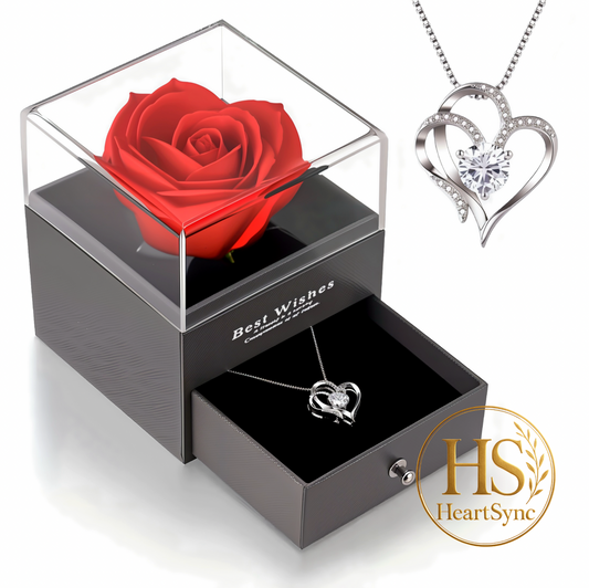 Eternal Rose Heart Necklace