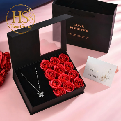 Eternal Flutter Butterfly Necklace – Rose Box Gift