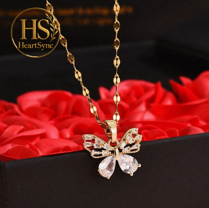 Eternal Flutter Butterfly Necklace – Rose Box Gift