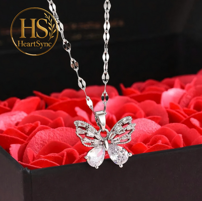 Eternal Flutter Butterfly Necklace – Rose Box Gift