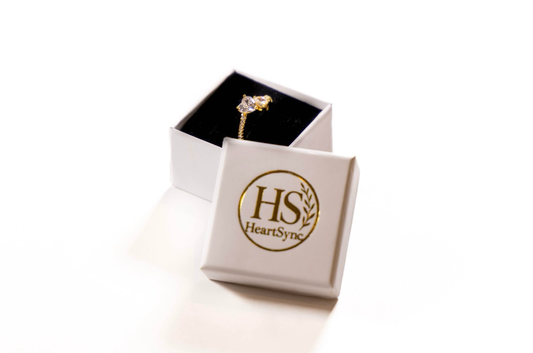 Gold Double Heart Promise Ring – Luxury Love Ring for Couples & Special Moments