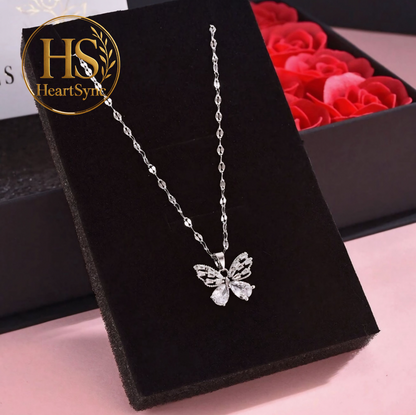 Eternal Flutter Butterfly Necklace – Rose Box Gift