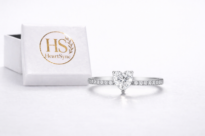 Single Heart Adjustable Ring – Sterling Silver Promise Ring