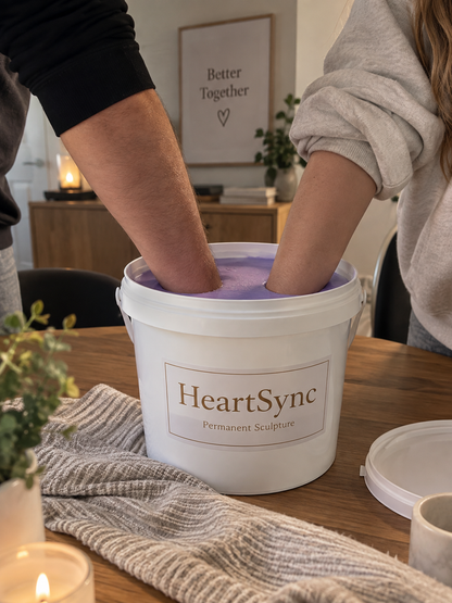 HeartSync Permanent Sculpture™ – Couples Hand Casting Kit