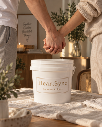 HeartSync Permanent Sculpture™ – Couples Hand Casting Kit