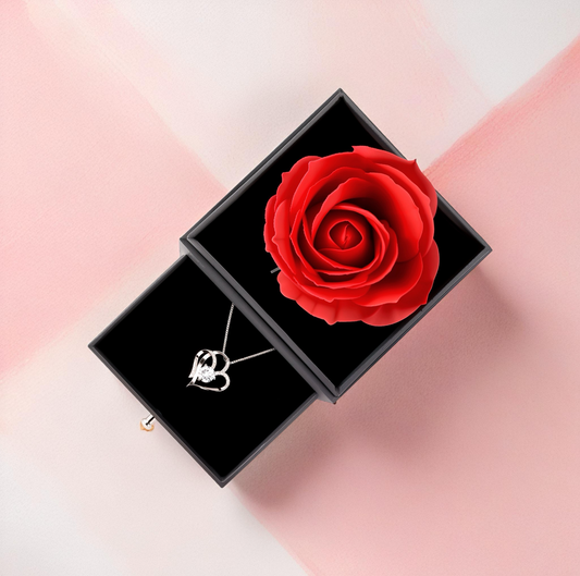 Eternal Rose Heart Necklace